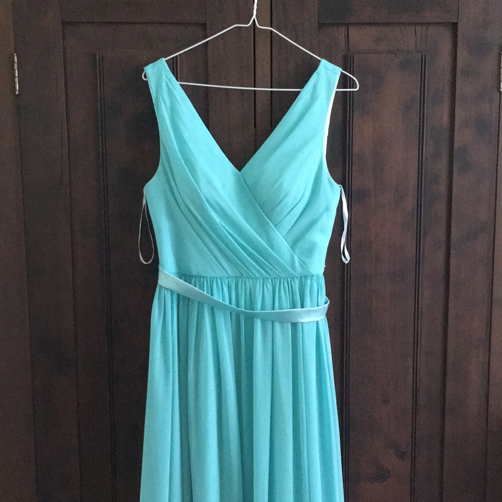 Awei Bridal formal dress seafoam long floor length